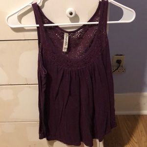 🆕 Dark Purple Lace Tank